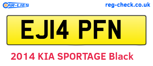 EJ14PFN are the vehicle registration plates.