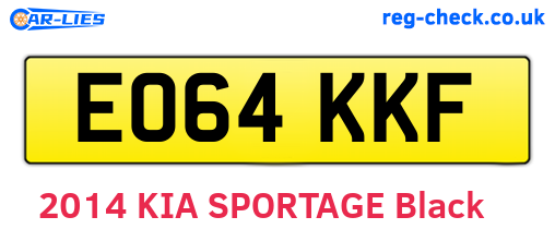 EO64KKF are the vehicle registration plates.