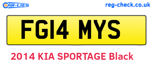 FG14MYS are the vehicle registration plates.