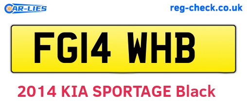 FG14WHB are the vehicle registration plates.