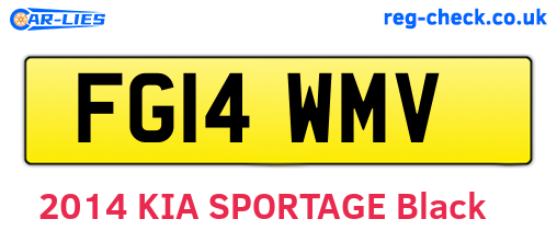 FG14WMV are the vehicle registration plates.