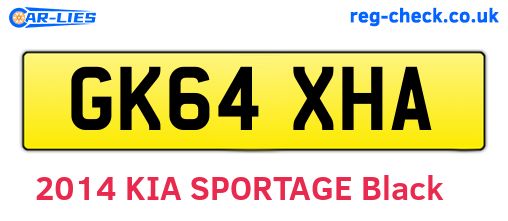 GK64XHA are the vehicle registration plates.