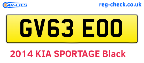 GV63EOO are the vehicle registration plates.