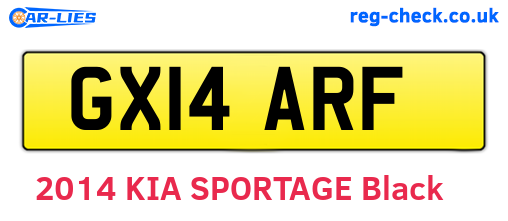 GX14ARF are the vehicle registration plates.