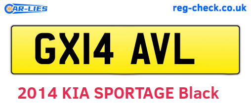 GX14AVL are the vehicle registration plates.