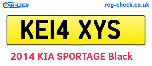 KE14XYS are the vehicle registration plates.