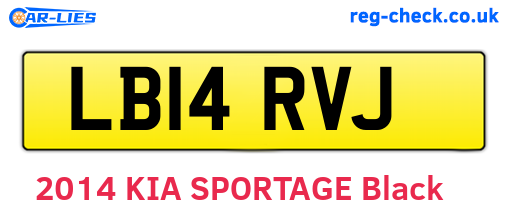 LB14RVJ are the vehicle registration plates.