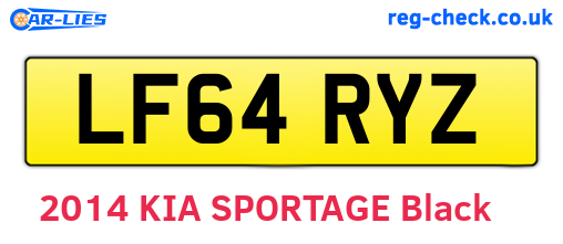LF64RYZ are the vehicle registration plates.