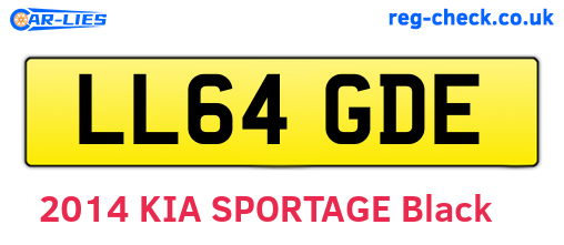 LL64GDE are the vehicle registration plates.