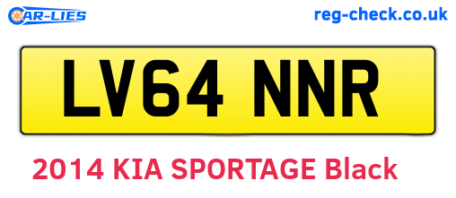 LV64NNR are the vehicle registration plates.