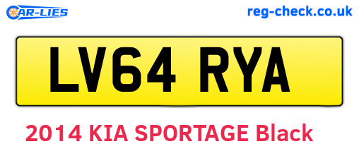 LV64RYA are the vehicle registration plates.