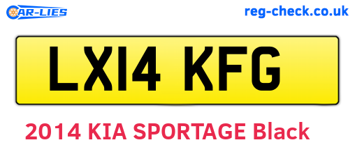 LX14KFG are the vehicle registration plates.
