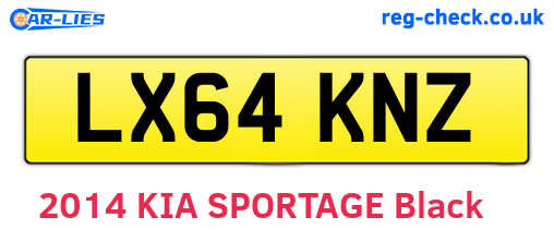 LX64KNZ are the vehicle registration plates.