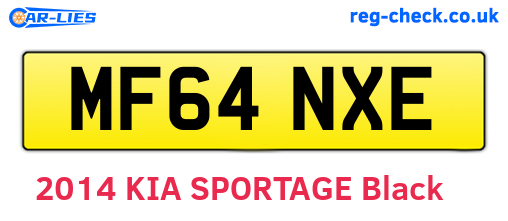 MF64NXE are the vehicle registration plates.