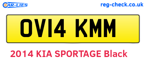 OV14KMM are the vehicle registration plates.