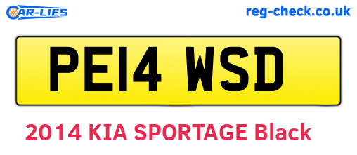 PE14WSD are the vehicle registration plates.