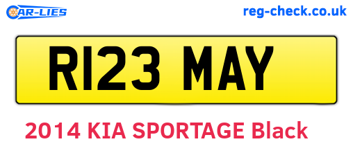 R123MAY are the vehicle registration plates.