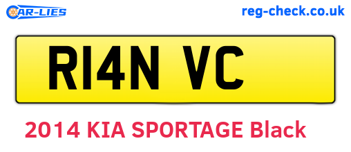 R14NVC are the vehicle registration plates.
