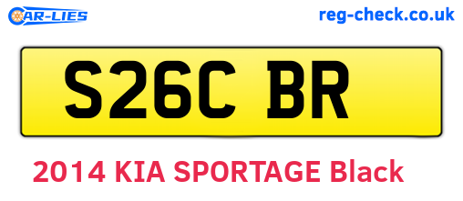 S26CBR are the vehicle registration plates.