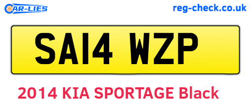 SA14WZP are the vehicle registration plates.