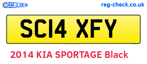 SC14XFY are the vehicle registration plates.