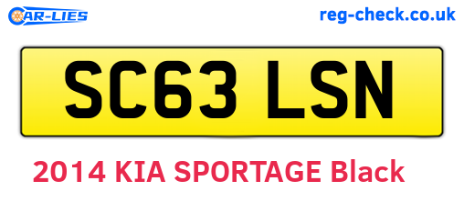 SC63LSN are the vehicle registration plates.