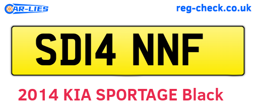 SD14NNF are the vehicle registration plates.
