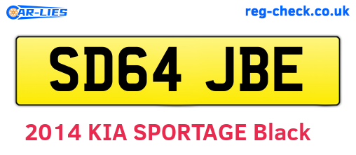 SD64JBE are the vehicle registration plates.