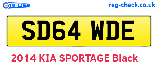 SD64WDE are the vehicle registration plates.