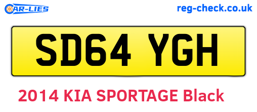 SD64YGH are the vehicle registration plates.