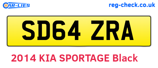 SD64ZRA are the vehicle registration plates.