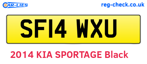SF14WXU are the vehicle registration plates.