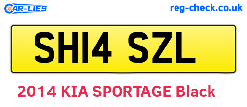 SH14SZL are the vehicle registration plates.