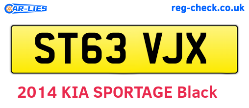 ST63VJX are the vehicle registration plates.