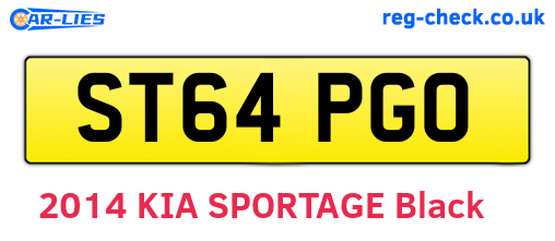 ST64PGO are the vehicle registration plates.