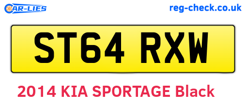 ST64RXW are the vehicle registration plates.