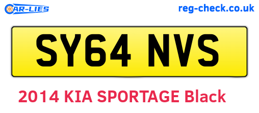 SY64NVS are the vehicle registration plates.