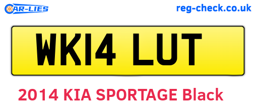 WK14LUT are the vehicle registration plates.