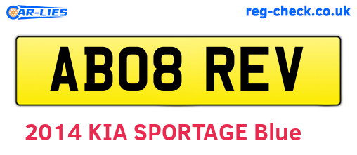 AB08REV are the vehicle registration plates.