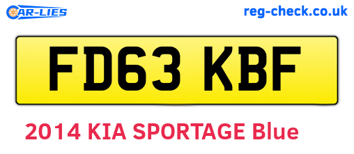 FD63KBF are the vehicle registration plates.