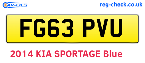FG63PVU are the vehicle registration plates.