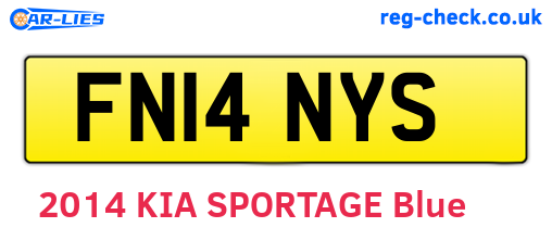 FN14NYS are the vehicle registration plates.