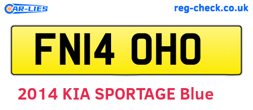 FN14OHO are the vehicle registration plates.