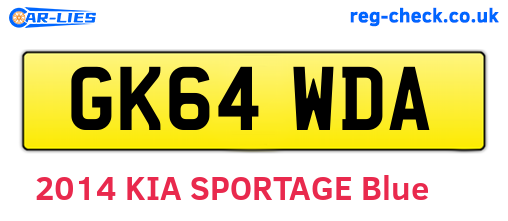 GK64WDA are the vehicle registration plates.
