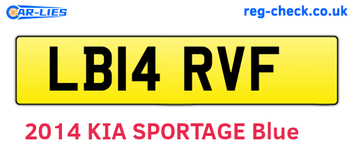 LB14RVF are the vehicle registration plates.
