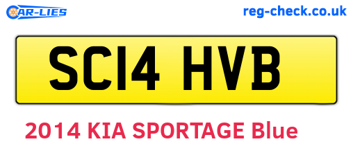 SC14HVB are the vehicle registration plates.