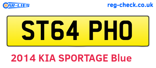 ST64PHO are the vehicle registration plates.