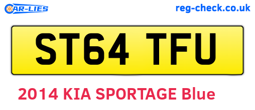 ST64TFU are the vehicle registration plates.