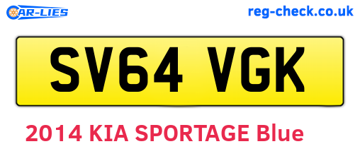 SV64VGK are the vehicle registration plates.