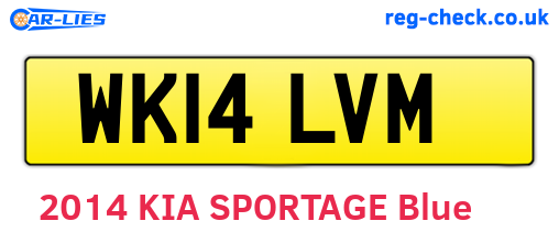 WK14LVM are the vehicle registration plates.